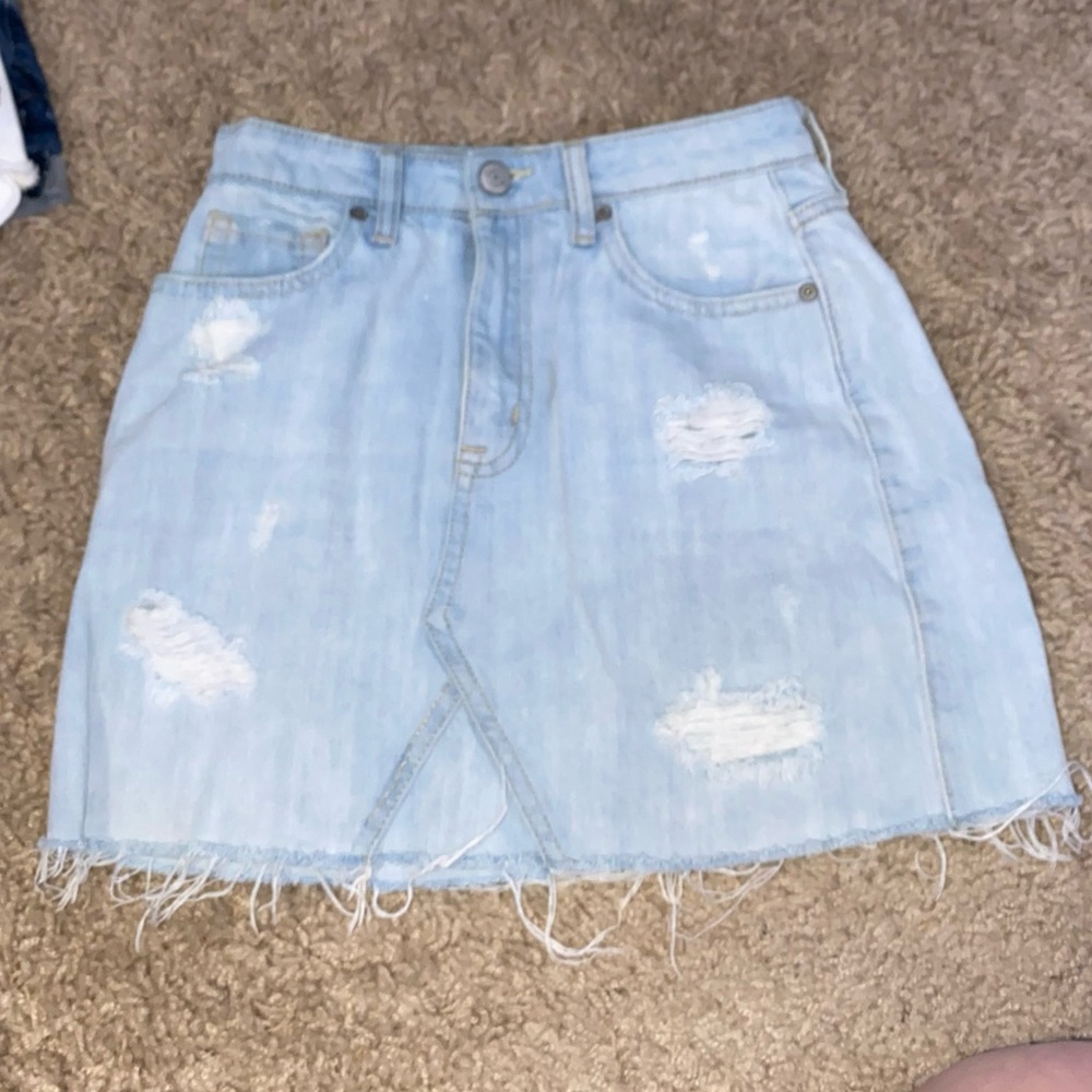 Aeropostale light wash denim skirt